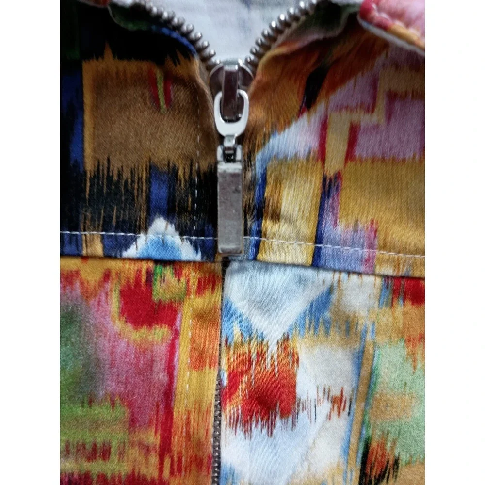 Erin London  Wearable Art Jacket Womens Size‎ 1X Multicolor Abstract Eclectic